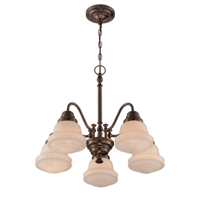 August Grove Pavon 5 Light Candle Style Wagon Wheel Chandelier August Grove Pavon 5 Light Candle Style Wagon Wheel Chandelier